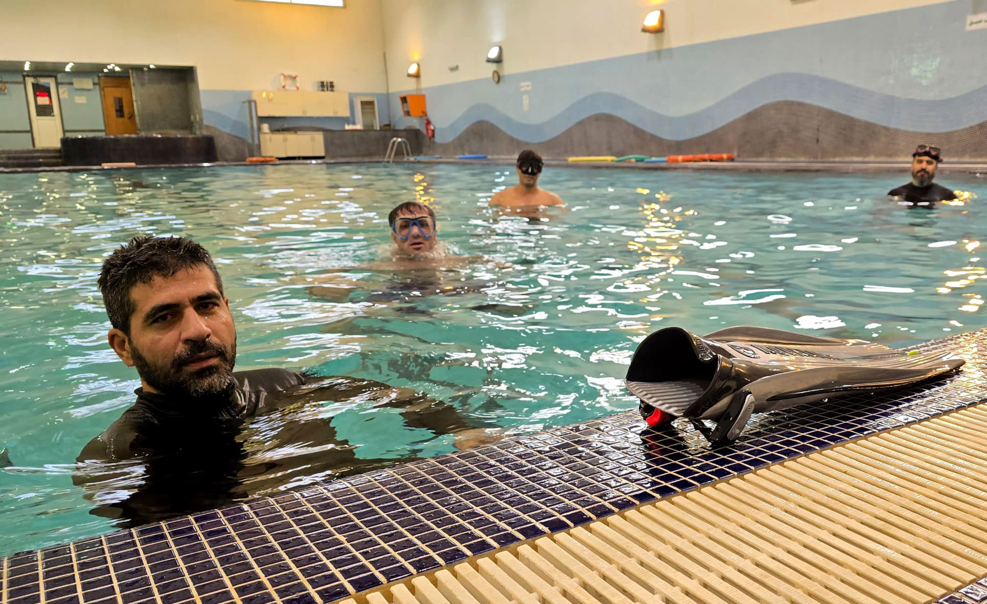 برگزاری مسابقات آمادگی جسمانی شغلی تخصصی غواصی در منطقه لاوان